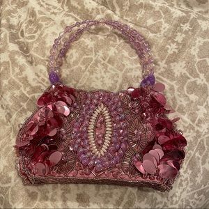Pink Art Deco evening bag